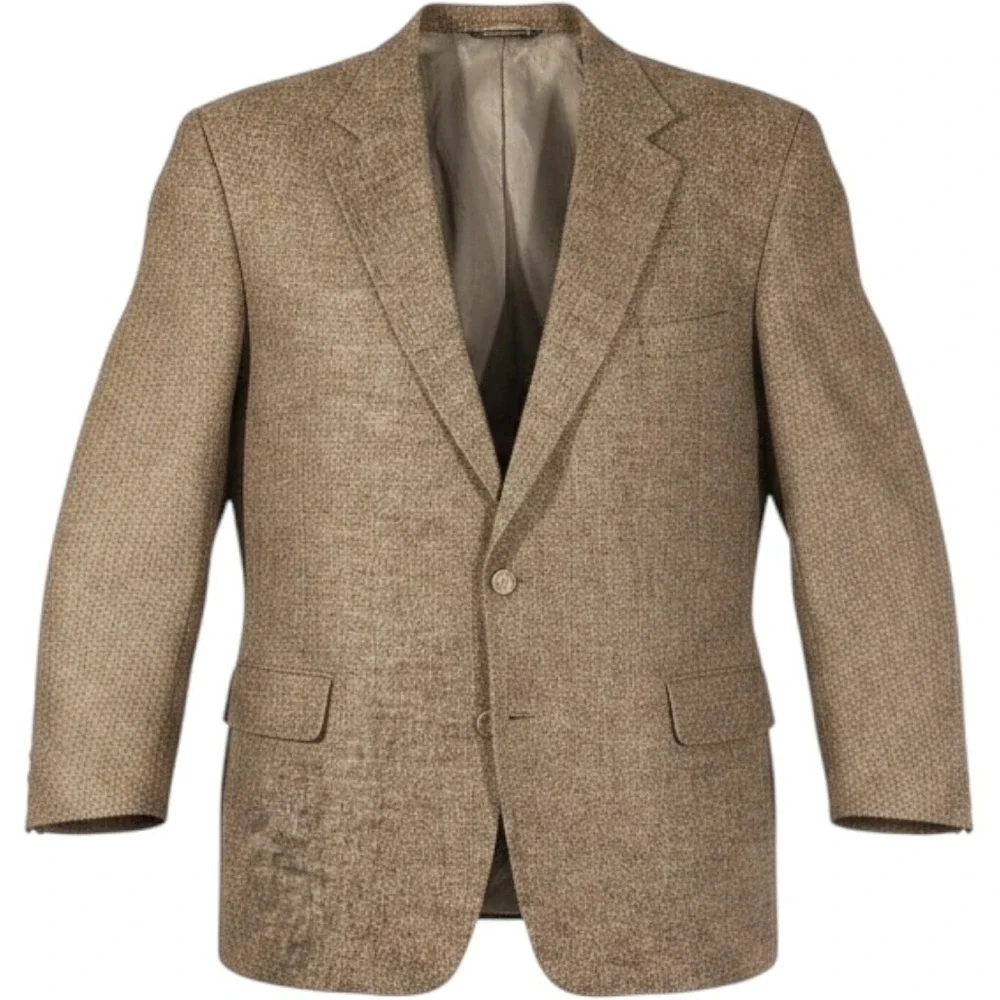 Orvis Sport Coat Blazer Mens 48 Brown Herringbone Tweed Made USA Vintage